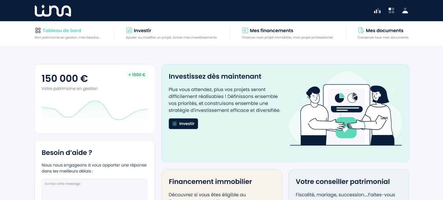 Logiciel d'épargne Lina finance